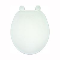 BEMIS 70AR000 Toilet Seat, Round, Plastic, White, Adjustable Hinge 