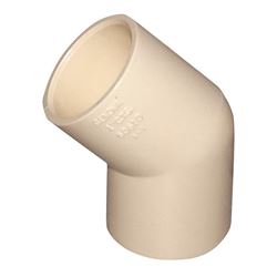 NIBCO T00080D Pipe Elbow, 1/2 in, 45 deg Angle, CPVC, 40 Schedule 