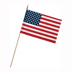 Valley Forge USE8D USA Stick Flag Display, Polycotton, Pack of 48 