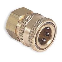 Mi-T-M AW-0017-0004 Adapter, 3/8 x 3/8 in Connection, Quick Connect Socket x FNPT, Brass 