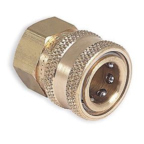Mi-T-M AW-0017-0004 Adapter, 3/8 x 3/8 in Connection, Quick Connect Socket x FNPT, Brass