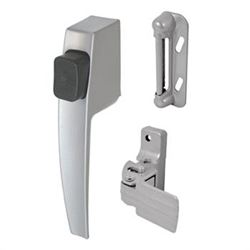 Prime-Line K 5006 Pushbutton Latch, Aluminum, 5/8 to 1-1/4 in Thick Door 