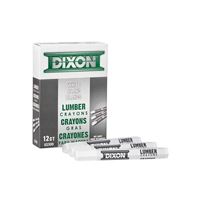 Dixon by Toconderoga 52300 Lumber Crayon, White, 12 Box 12 Pack 