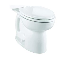 American Standard Cadet 3 Series 3717A001.020 Toilet Bowl, Elongated, 12 in Rough-In, Vitreous China, White 
