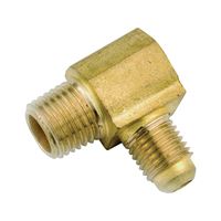 Anderson Metals 754049-0608 Tube Elbow, 3/8 x 1/2 in, 90 deg Angle, Brass, 1000 psi Pressure 5 Pack 