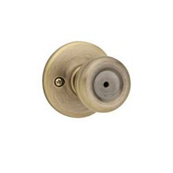Kwikset 300T 5 CP RCL RCS Privacy Lockset, Antique Brass, Reversible Hand, For: Bedroom and Bathroom Doors 