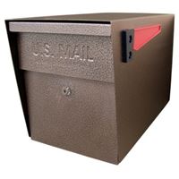 Mail Boss Packagemaster Series 7108 Mailbox, Steel, Bronze, 11-1/4 in W, 21 in D, 13-3/4 in H 