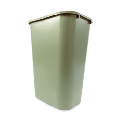 Rubbermaid 2957 FG295700BEIG Waste Basket, 41.25 qt Capacity, Plastic, Beige, 19-7/8 in H 