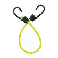 Keeper Ultra Series 06074 Bungee Cord, 24 in L, Rubber, Yellow, Hook End, Pack of 10 