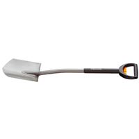FISKARS 331300-1001 Digging Shovel, Boron Steel Blade, Steel Handle, D-Shaped Handle 