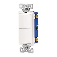 Eaton Wiring Devices 7700 7728W-BOX Combination Switch, 15 A, 120/277 V, SPST, Lead Wire Terminal, White 