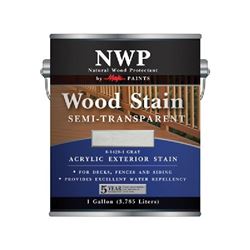 Majic Paints 8-1428-1 Wood Stain, Gray, Liquid, 1 gal, Can 