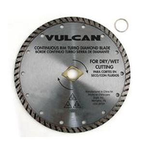 Vulcan 934161OR Continuous Turbo Diamond Blade, 10 in Dia, 7/8 in Arbor