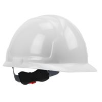 Safety Works SWX00346 Hard Hat, 4-Point Textile Suspension, HDPE Shell, White, Class: E 