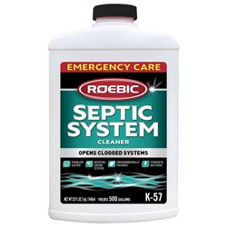 ROEBIC K-57 Septic System Cleaner, Liquid, Clear, 1 qt 