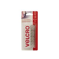 VELCRO Brand 91330 Fastener, 7/8 in W, 7/8 in L, Clear 