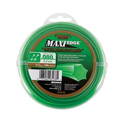 ARNOLD Maxi Edge WLM-80 Trimmer Line, 0.08 in Dia, 40 ft L, Polymer, Green 