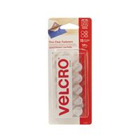 VELCRO Brand 91328 Fastener, Clear, Pack of 6 