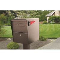 Mail Boss Packagemaster Series 7208 Mailbox, Steel, Bronze, 11-1/4 in W, 21 in D, 13-3/4 in H 