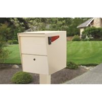 Mail Boss Packagemaster Series 7207 Mailbox, Steel, Powder-Coated, 11-1/4 in W, 21 in D, 13-3/4 in H, White 