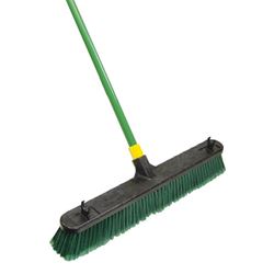 Quickie 00538 Push Broom, 24 in Sweep Face, Polypropylene Bristle, Steel Handle 