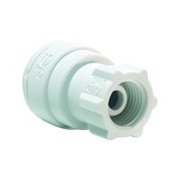 John Guest PP3208U7WP Tube Adapter, 1/4 in x 7/16-24 in, UNS Thread, Polypropylene, 150 psi Pressure 