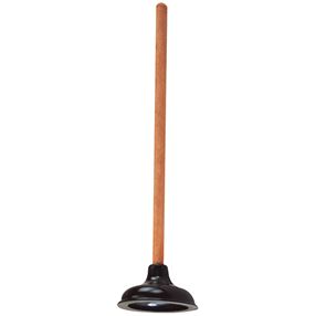 ProSource 8318-B Toilet Plunger Drain, 23-1/4 In OAL, 6 in Cup, Long Handle