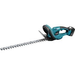 Makita XHU02M1 Cordless Hedge Trimmer Kit, 4 Ah, 18 V Battery, Lithium-Ion Battery, 22 in Blade, Soft-Grip Handle 