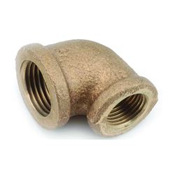 Anderson Metals 738105-1208 Reducing Pipe Elbow, 3/4 x 1/2 in, FIP, 90 deg Angle, Brass, 200 psi Pressure 