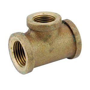 Anderson Metals 738106-161612 Reducing Pipe Tee, 1 x 1 x 3/4 in, IPT, Brass