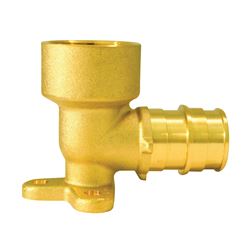 Apollo ExpansionPEX Series EPXDEE34 Drop Ear Pipe Elbow, 3/4 in, Barb x FNPT, 90 deg Angle, Brass, 200 psi Pressure 