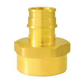 Apollo ExpansionPEX Series EPXFA341 Reducing Pipe Adapter, 3/4 x 1 in, Barb x FNPT, Brass, 200 psi Pressure