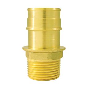 Apollo Valves ExpansionPEX Series EPXMA134 Reducing Pipe Adapter, 1 x 3/4 in, Barb x MPT, Brass, 200 psi Pressure