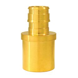 Apollo ExpansionPEX Series EPXMS1234 Reducing Pipe Adapter, 1/2 x 3/4 in, Barb x Male Sweat, Brass, 200 psi Pressure 