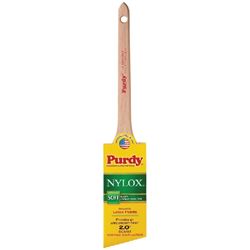 Purdy Nylox Dale 144080220 Angular Trim Brush, 2 in W, 2-7/16 in L Bristle, Nylon Bristle, Rat Tail Handle 