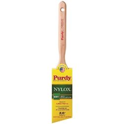 Purdy Nylox Glide 144152220 Angular Trim Brush, 2 in W, 2-11/16 in L Bristle, Nylon Bristle, Fluted Handle 