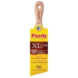 Purdy XL Cub 144153320 Angular Trim Brush, 2 in W, 2-11/16 in L Bristle, Nylon/Polyester Bristle 