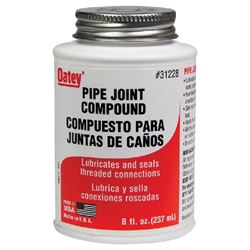 Oatey 31228 Pipe Joint Compound, 8 fl-oz, Paste, Gray 
