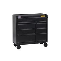 DeWALT DWST24190 Rolling Tool Cabinet, 15,498 cu-in, 26-1/2 in OAW, 40-1/2 in OAH, 18 in OAD, Steel, Black, 9-Drawer 