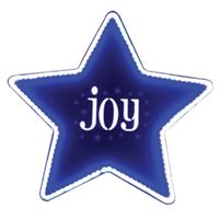 Santas Forest 62315 Pre-Lit Christmas Joy Star Sign, LED Bulb 4 Pack 