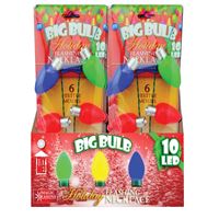 Hometown Holidays 702325 Holiday Flashing Necklace, Big Bulb, Multi-Color, Pack of 12 