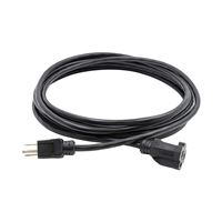 PowerZone OR532708 Extension Cord, 8 ft L, Black 