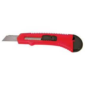 Vulcan JL-54306-D Utility Knife, 4-1/2 in L Blade, Steel Blade, Plastic Handle, High-Impact Plastic Handle, 6-7/8 in OAL, Pack of 100