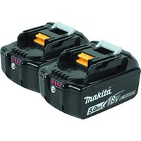 Makita BL1850B-2 Battery, 18 V Battery, 5 Ah, 45 min Charging 