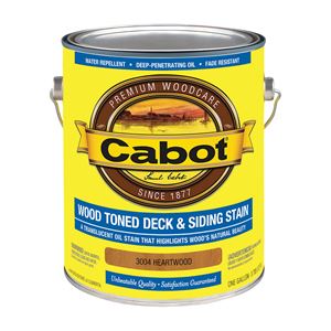Cabot 140.0003004.007 Deck and Siding Stain, Heartwood, Liquid, 1 gal 4 Pack
