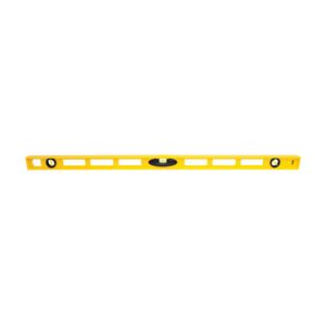 Stanley 42-470 I-Beam Level, 48 in L, 3-Vial, 2-Hang Hole, Non-Magnetic, ABS, Yellow