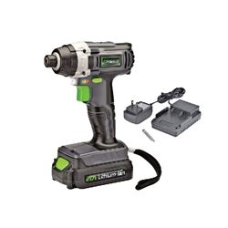 Genesis GLID20A Impact Driver, Battery Included, 20 V, 1.5 Ah, 1/4 in Drive, Hex Drive, 0 to 3800 ipm 