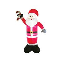 Santas Forest 90339 Christmas Inflatable Santa/Candy Cane, 6 ft H 
