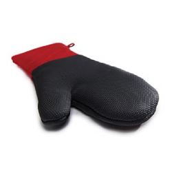 GrillPro 90963 Grill Mitts, 16 in, Neoprene, Black/Red 