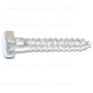 Midwest Fastener 05556 Lag Screw, 1/4-10 Thread, 1-1/2 in OAL, 2 Grade, Galvanized Steel, SAE Measuring